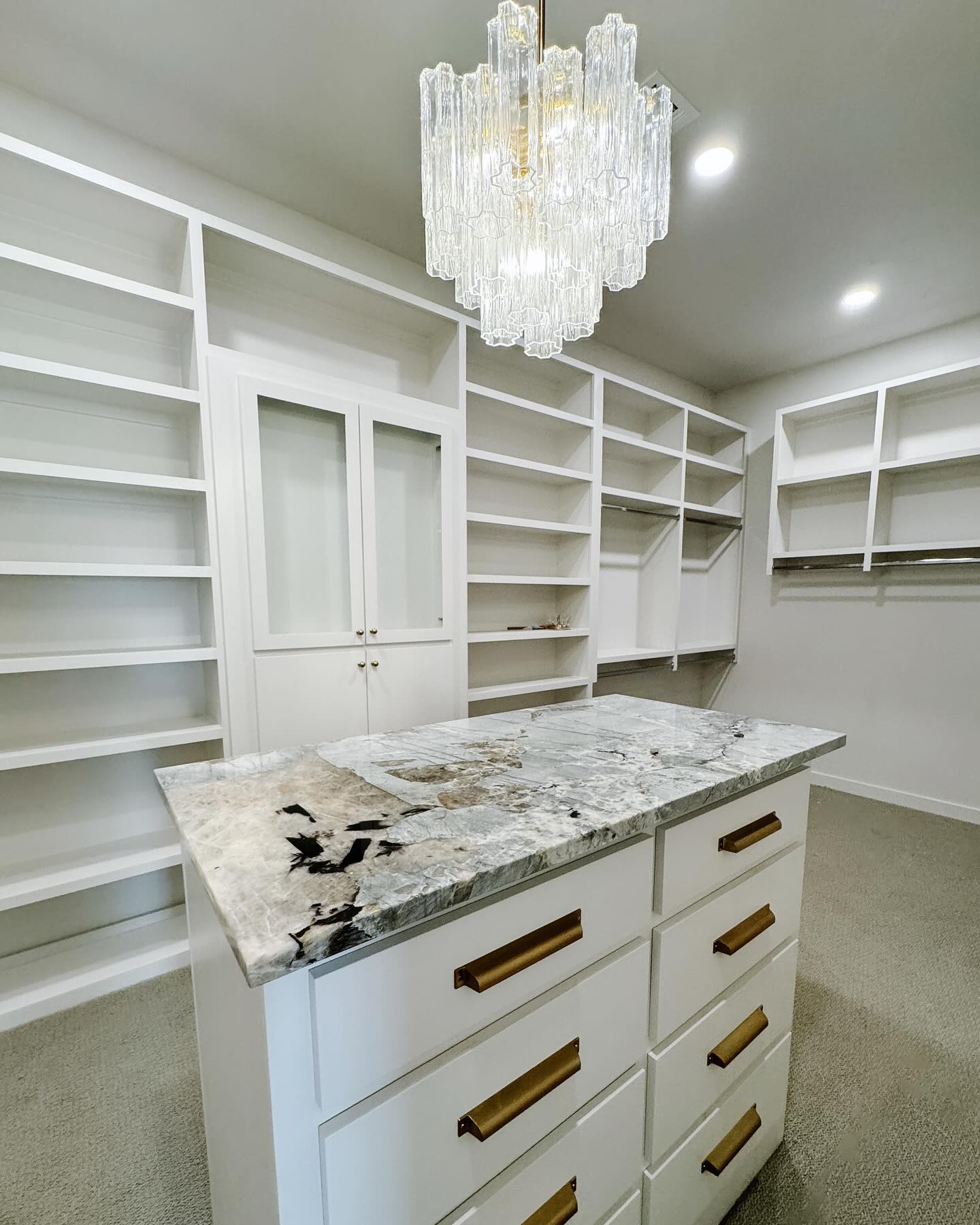 Walk-in closet chandelier
