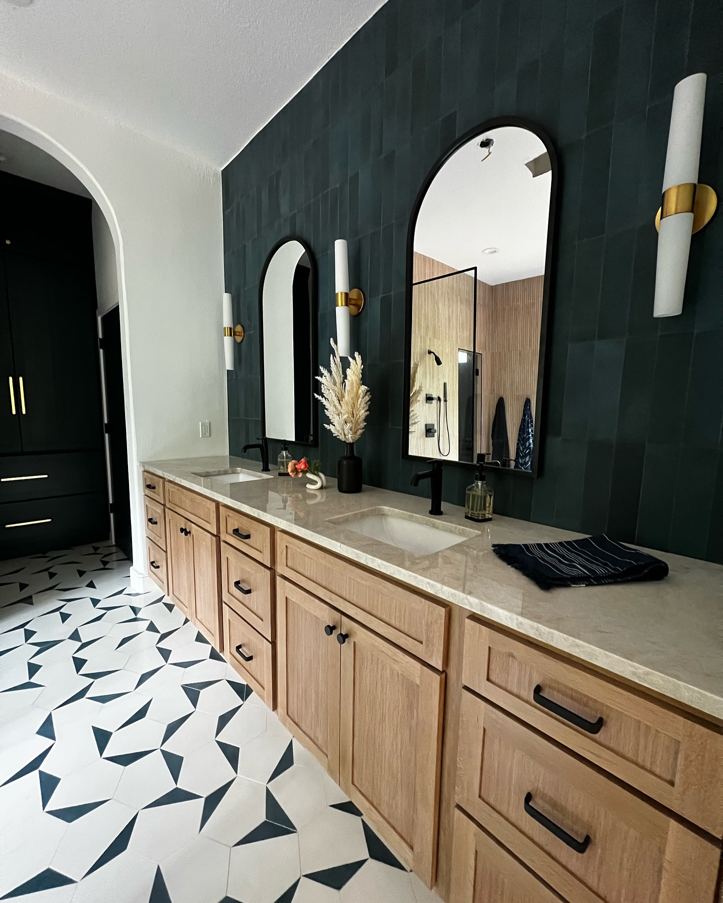 Bathroom sconce installation