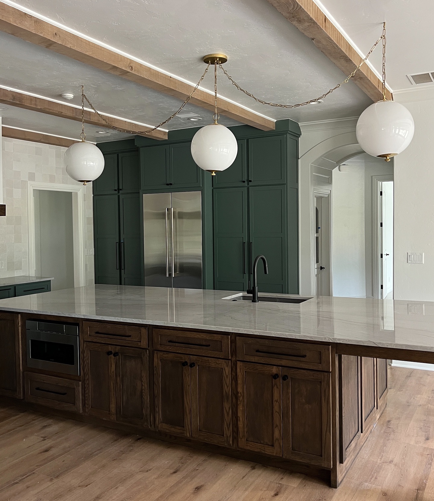 Kitchen globe pendants